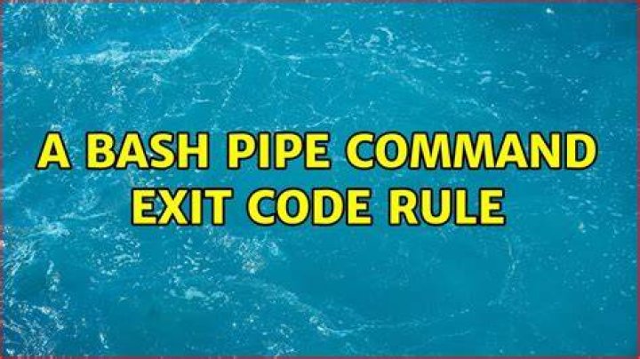 a bash pipe command exit code rule