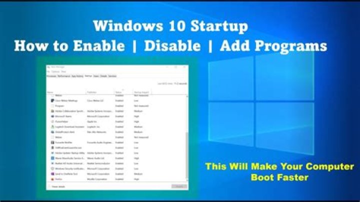 Adding programmes to Windows 10 startup through Task manager