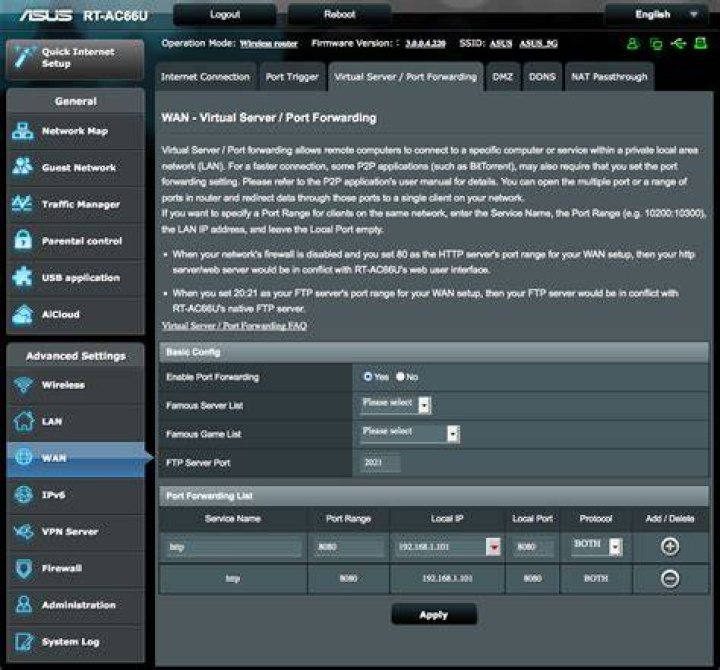 ASUS RT-AC66U custom DNS server