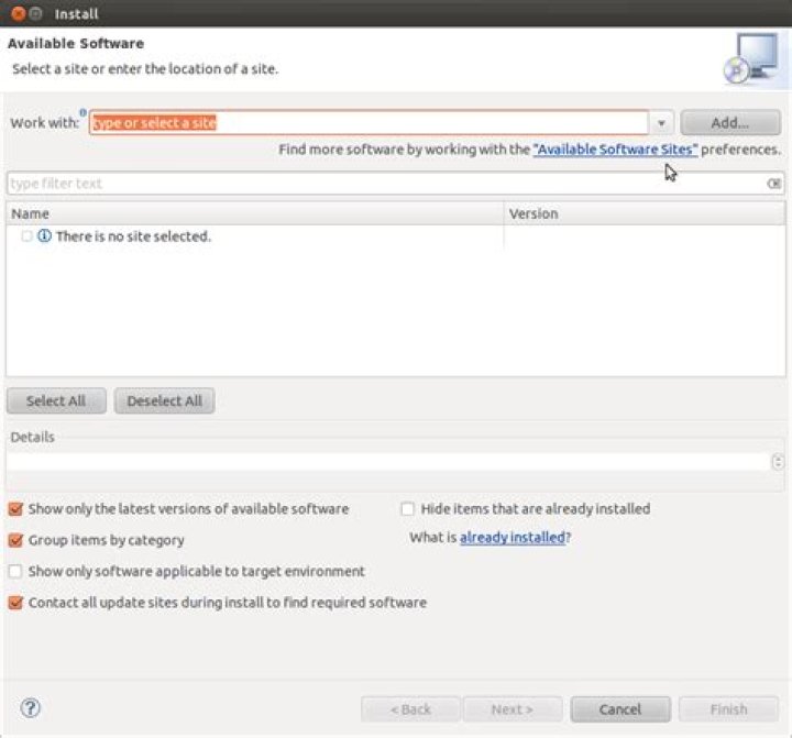 Available Software Sites