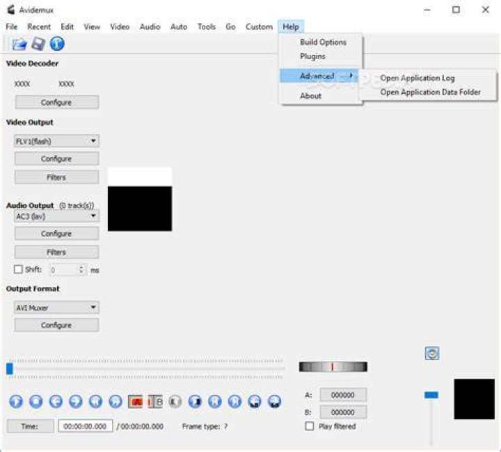 Avidemux main window screenshot