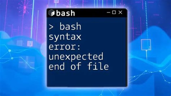 Bash syntax error: unexpected end of file