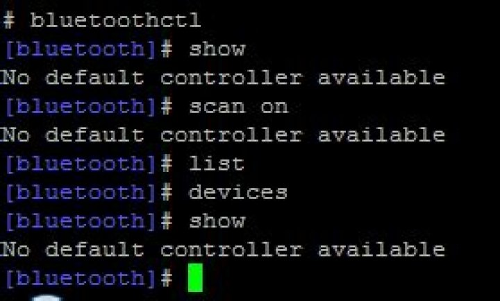 bluetoothctl No default controller available [closed]