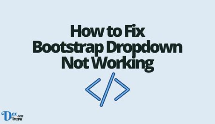 Bootstrap dropdown not working
