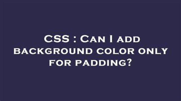 Can I add background color only for padding?