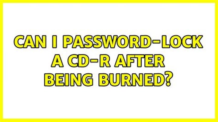 Can I password-lock a CD-R after being burned?