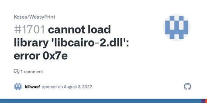 cannot load library libcairo