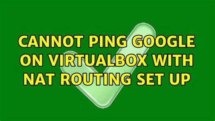 Cannot ping Google on VirtualBox with NAT routing set up