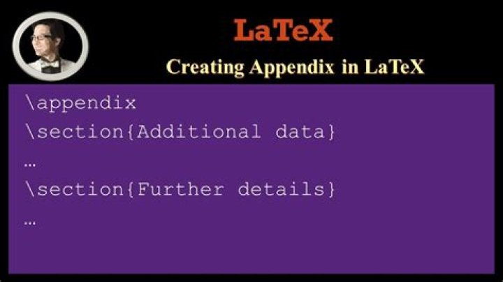 Change Appendix formatting in LaTex