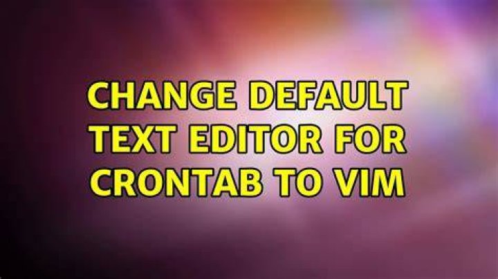 Change default text editor for crontab to vim