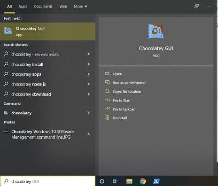 Chocolatey GUI Application Loaded