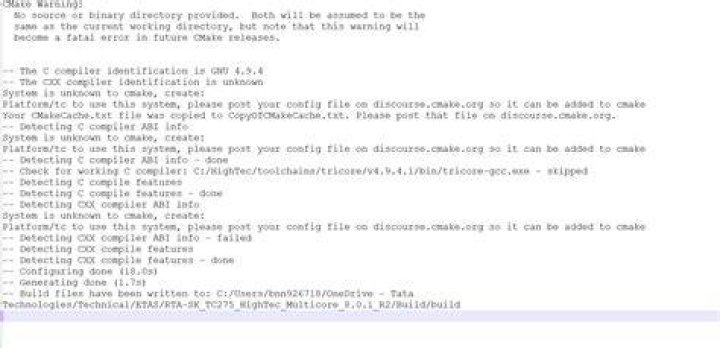 cmake command CXX compiler ABI info failed