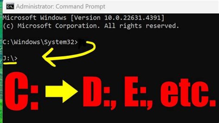 Command prompt won't change directory to another drive