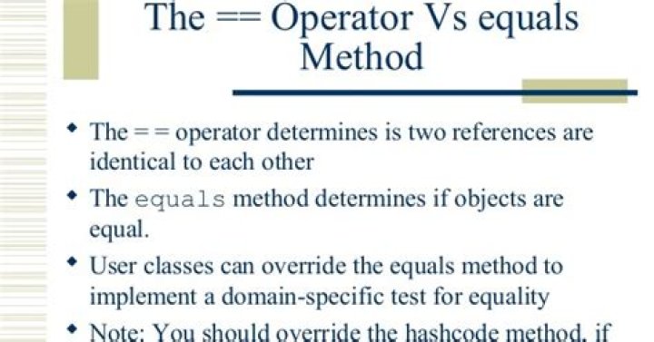 Compare two objects with .equals() and == operator