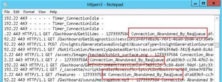 Connection_Abandoned_By_ReqQueue Problems