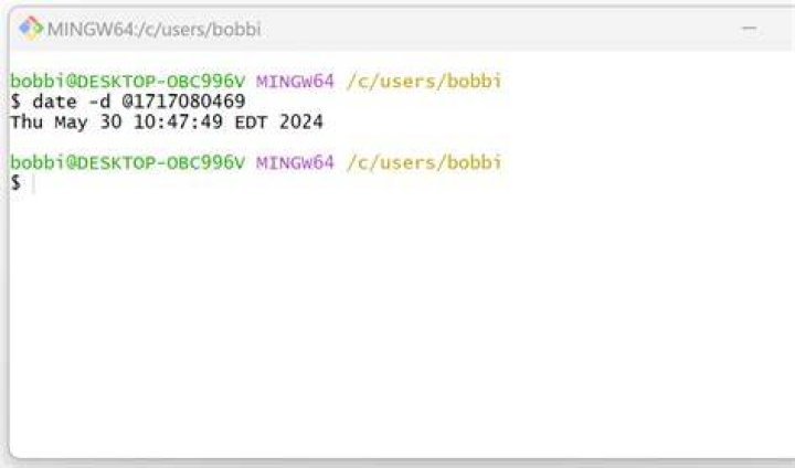 Convert date time string to epoch in Bash