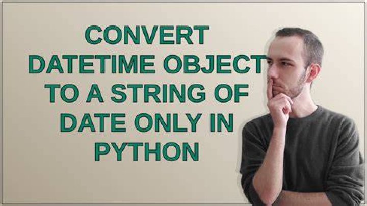 Convert datetime object to a String of date only in Python