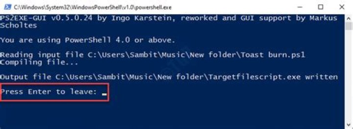 Convert PowerShell script to exe