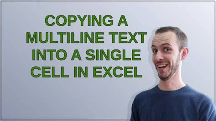 Copying a multiline text into a single cell in Excel
