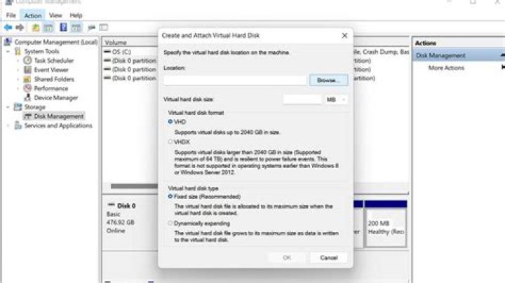 Create a VHD File From Folders?