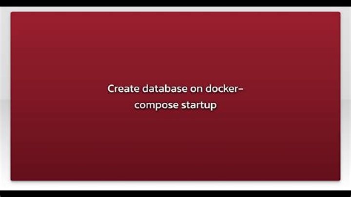 Create database on docker-compose startup