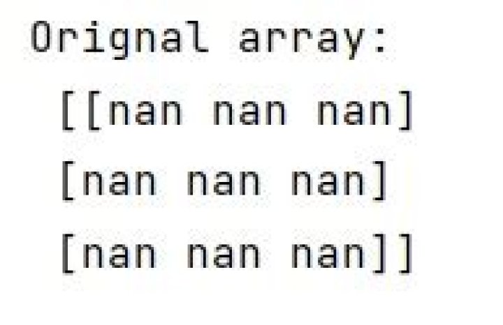 Create numpy matrix filled with NaNs