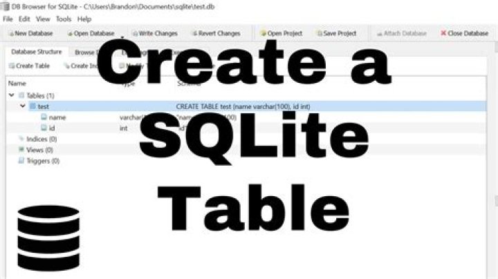 Create SQLite Database and table