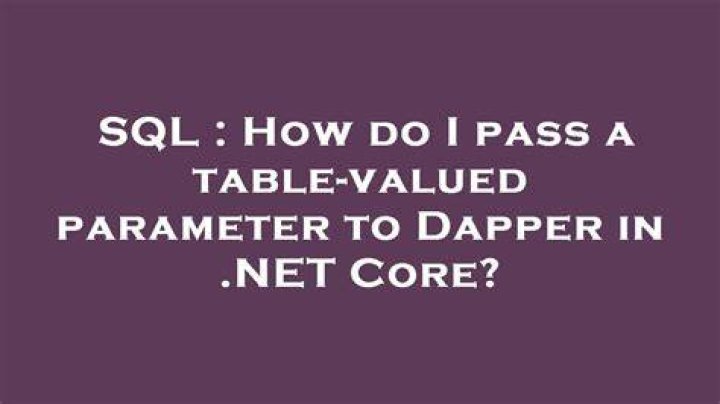 Dapper - Table-Valued Parameter with string query