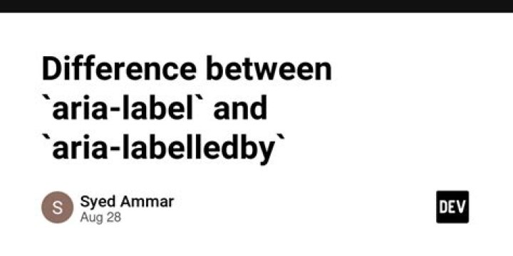 Difference between aria-label and aria-labelledby