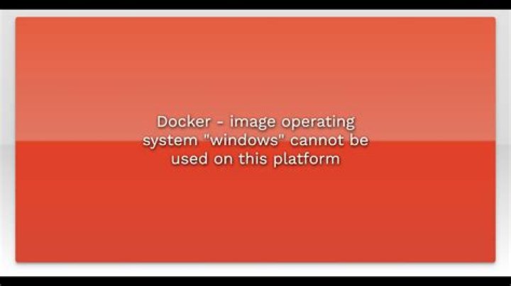 Docker - image operating system 
