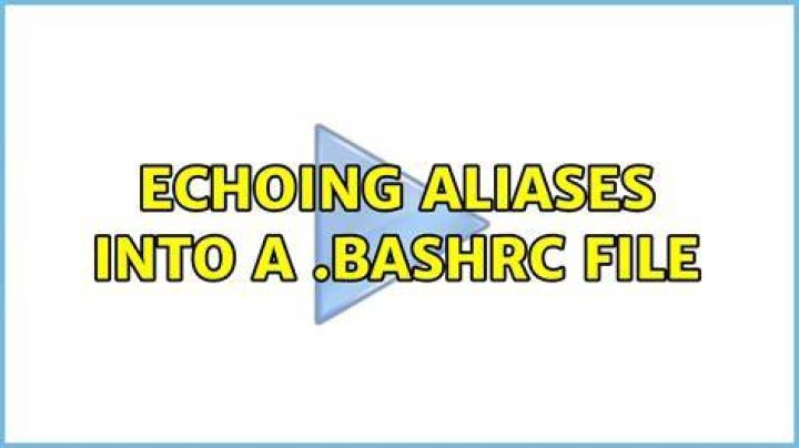 Echoing aliases into a .bashrc file
