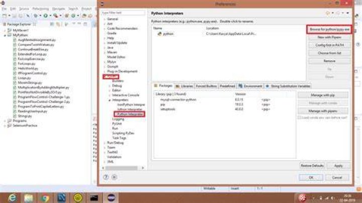 Eclipse, PyDev 