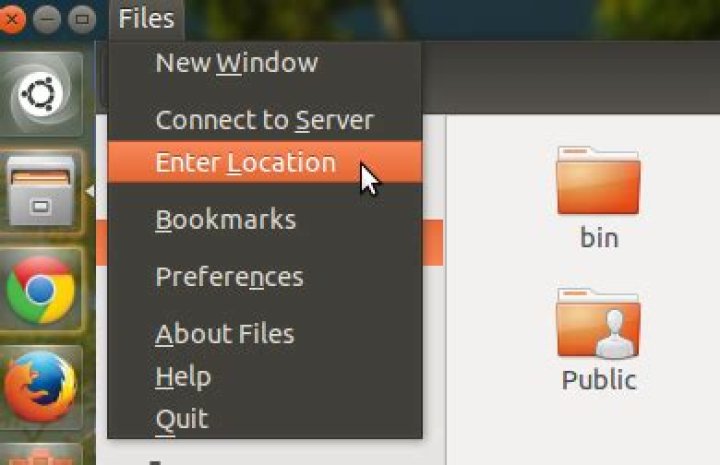 Enter Location in Nautilus
