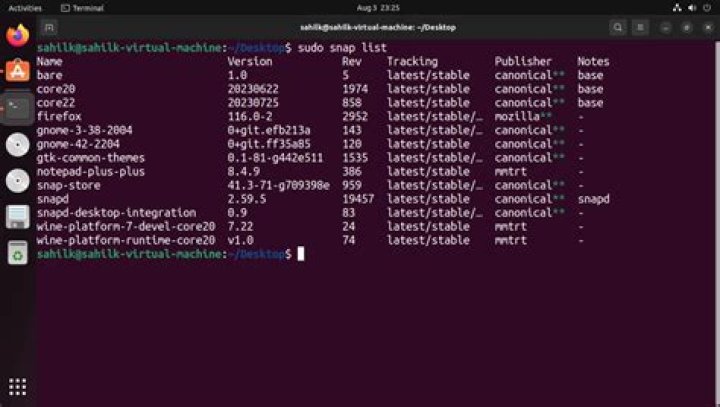 Error after installing packages with snap