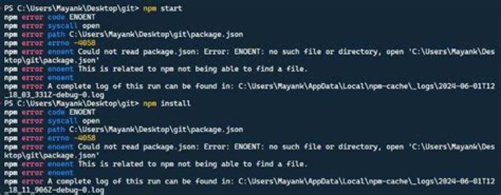 Error from npm link