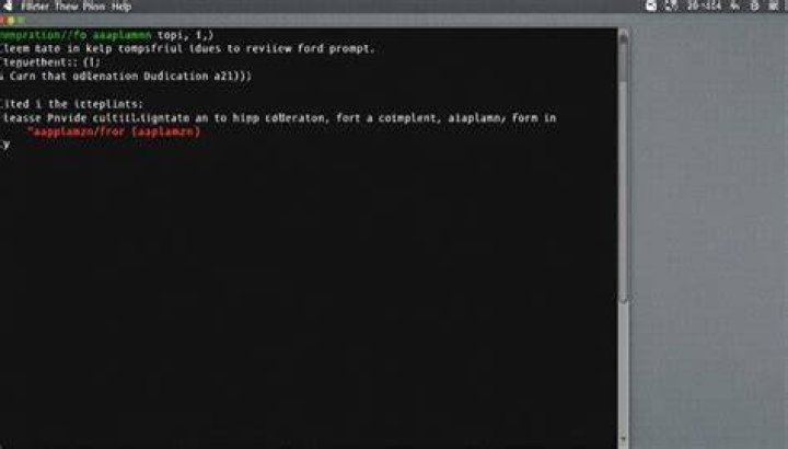 error message in terminal