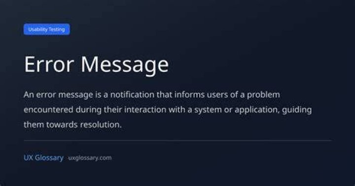 Error message