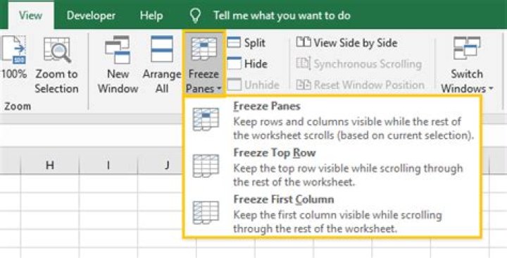 excel vba freeze pane without select