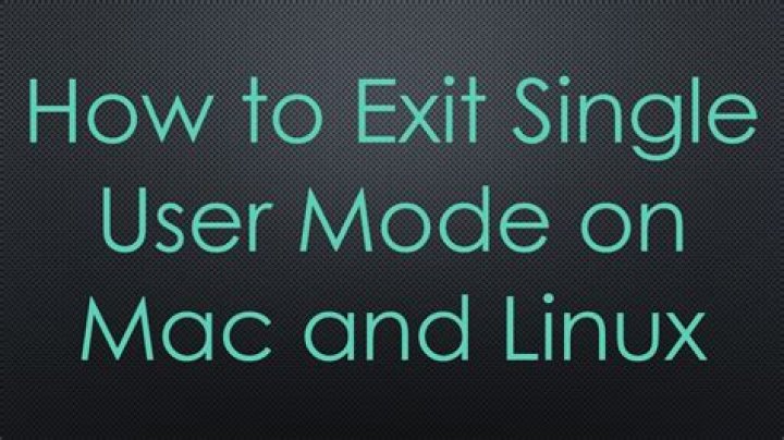 Exit single-user mode