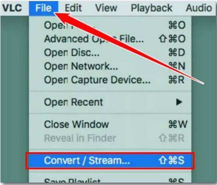 File > Convert Stream