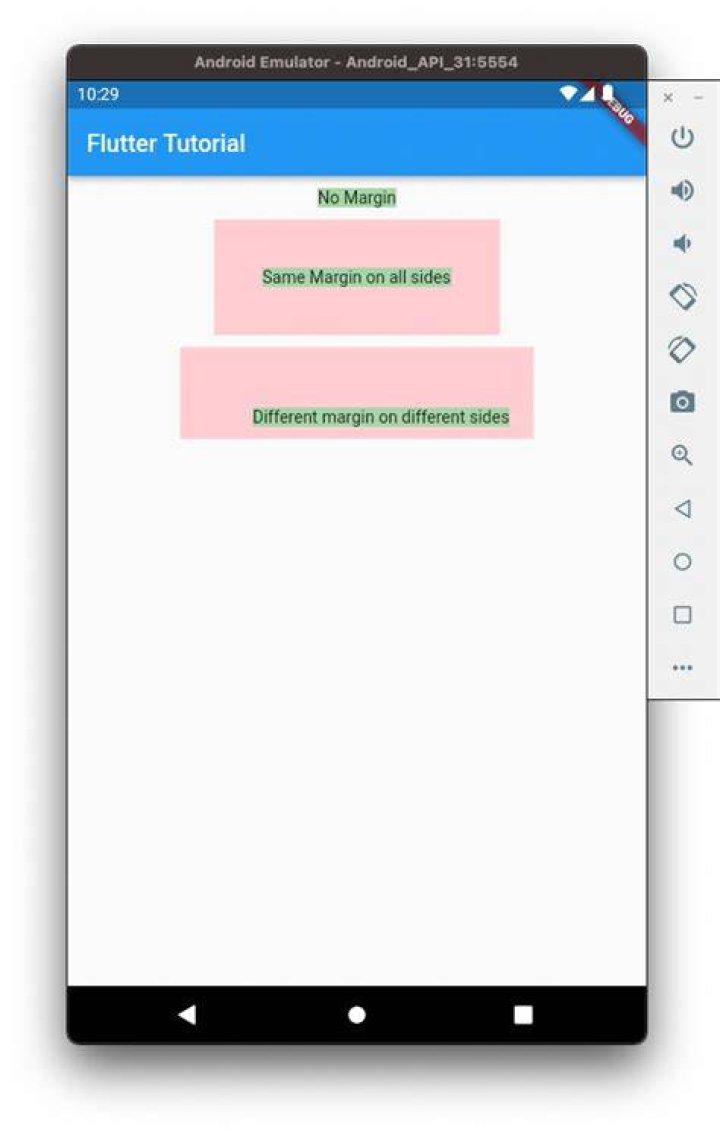 Flutter Layout Container Margin