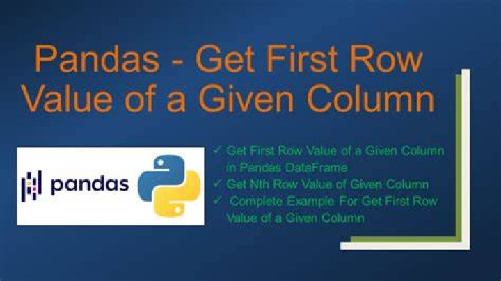 Get first row value of a given column