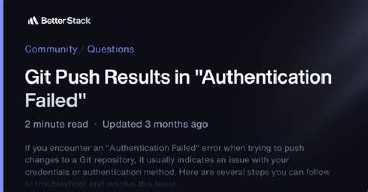 Git push results in 