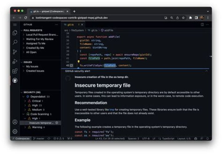 GitHub alerts