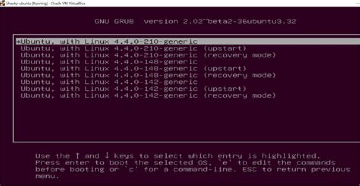 NU GRUB menu GNU GRUB menu