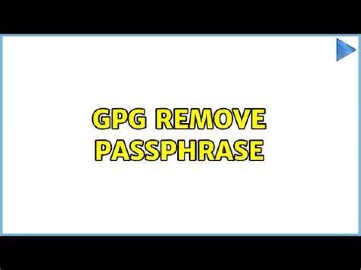 gpg remove passphrase
