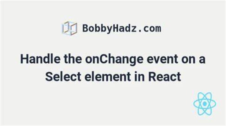 Handle the onChange event on a Select element in React