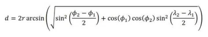 haversine calculation