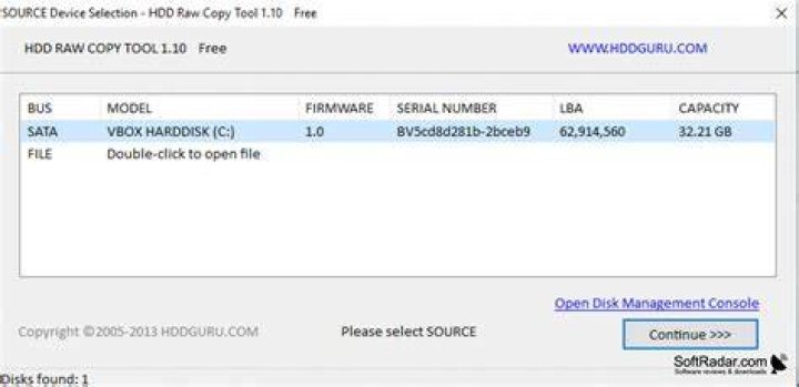 HDD Raw Copy Tool Screenshot