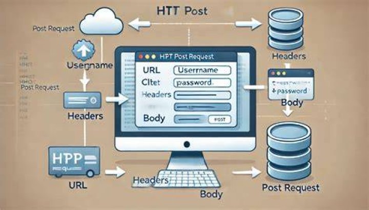 How are parameters sent in an HTTP POST request?